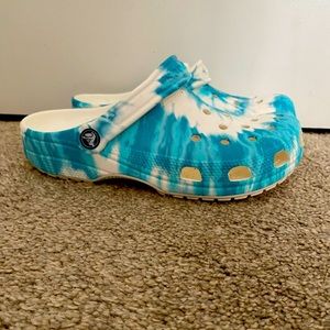 Tie dye Crocs
